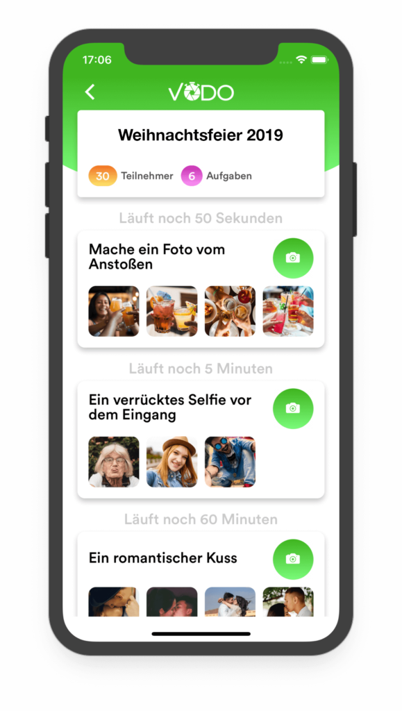 Vodo Mockup Firmenfeier
